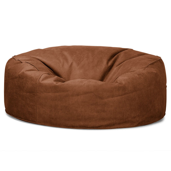 Canapé Pouf Géant Mammouth - Cuir Vintage Camel 04