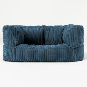 Canapé Enfant Albert 2-6 ans - Côtelé Bleu Marine