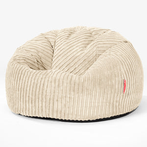 CloudSac 200 Pouf Géant Enfant à Mémoire de Forme 2-12 ans - Côtelé Crème
