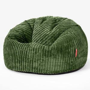 CloudSac 200 Pouf Géant Enfant à Mémoire de Forme 2-12 ans - Côtelé Vert Forêt