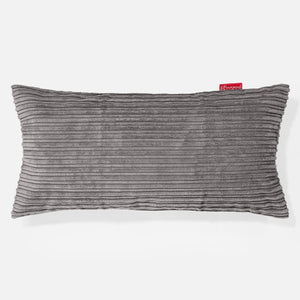 Housse de Coussin Rectangulaire Géant 40 x 70cm - Côtelé Anthracite