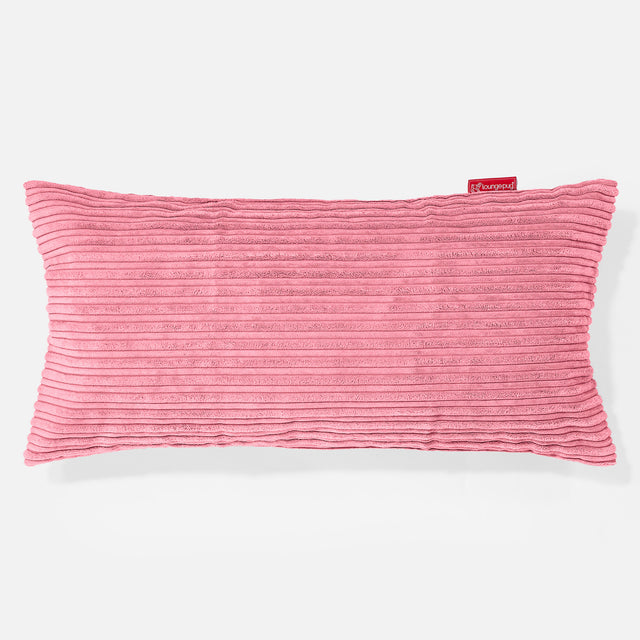 Coussin Rectangulaire Géant 40 x 80cm - Côtelé Corail 01