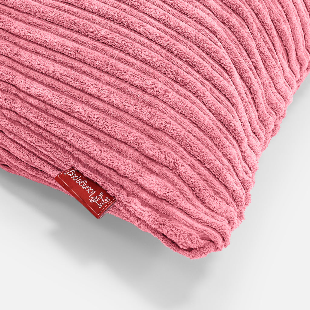 Coussin Rectangulaire Géant 40 x 80cm - Côtelé Corail 02