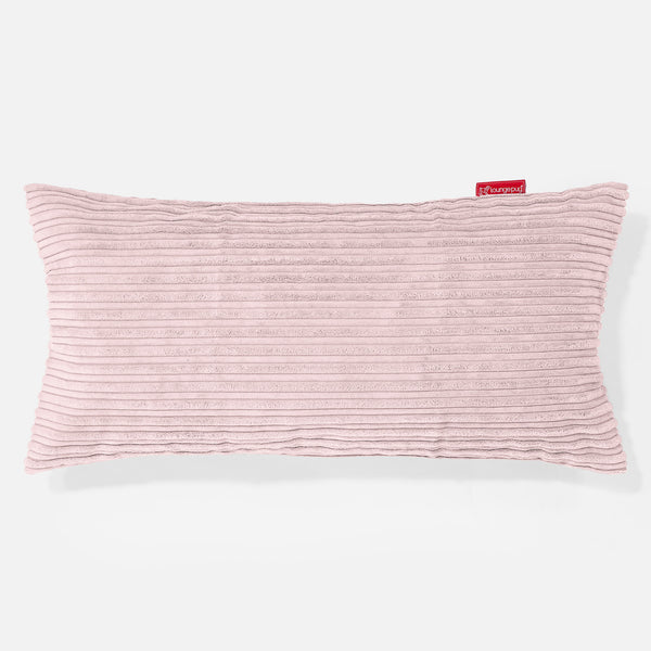 Coussin Rectangulaire Géant 40 x 80cm - Côtelé Rose 01