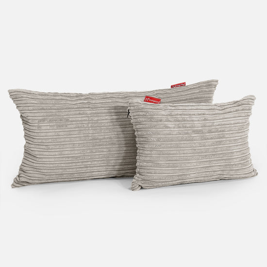 Coussin Rectangulaire Géant 40 x 80cm - Côtelé Vison 03