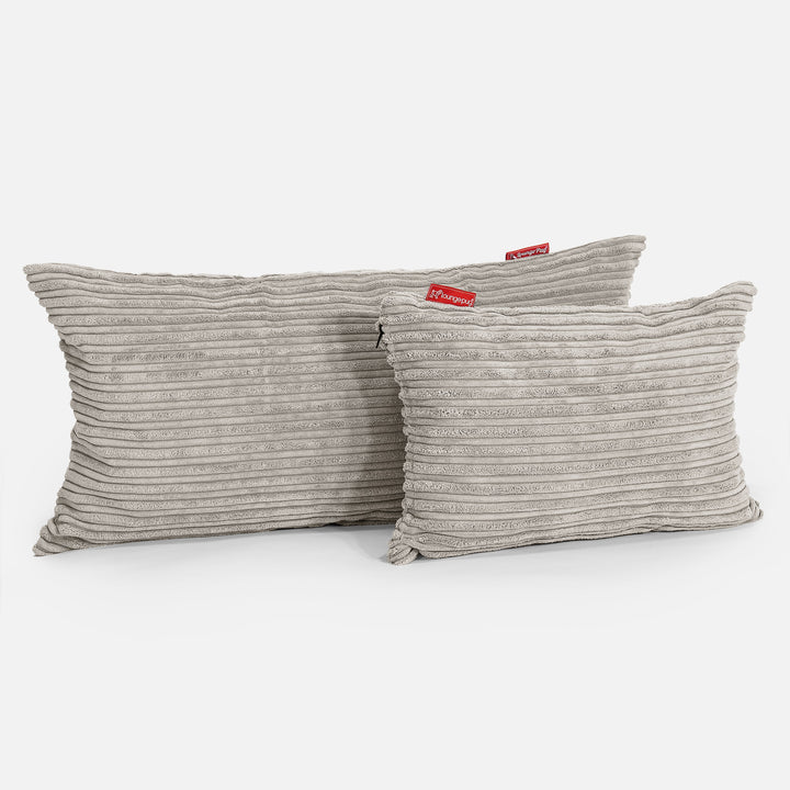 Coussin Rectangulaire Géant 40 x 80cm - Côtelé Vison 03