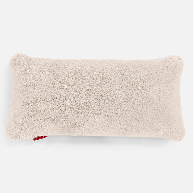 Coussin Rectangulaire Géant 40 x 80cm - Fausse Fourrure Nounours Crème 01