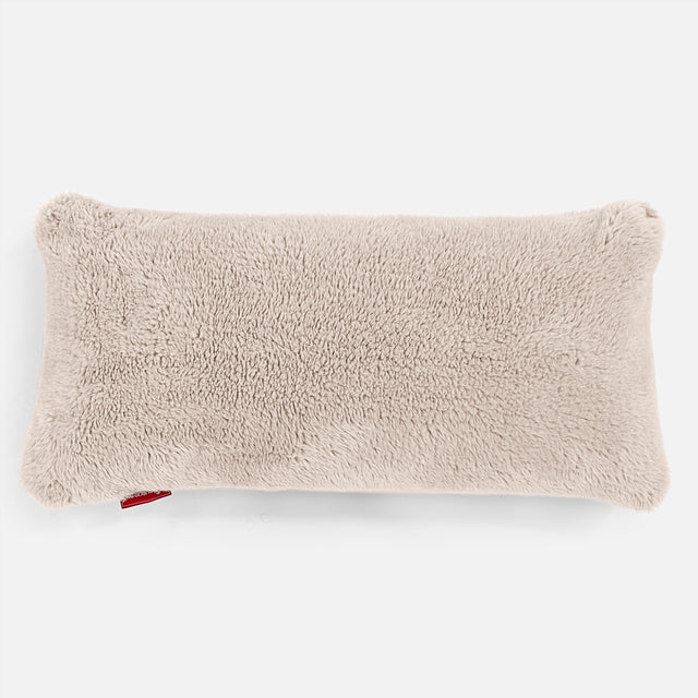 Coussin Rectangulaire Géant 40 x 80cm - Fausse Fourrure Nounours Vison 01