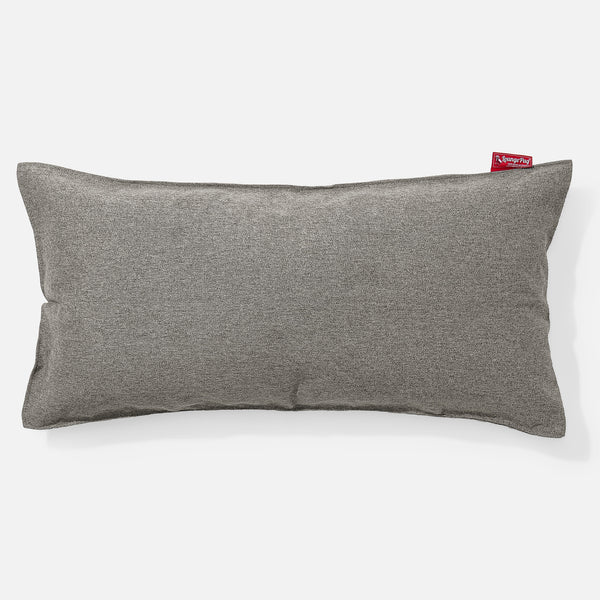 CloudSac 50 Coussin Géant à Mémoire de Forme 40 x 80cm - Interalli Laine Argent 01