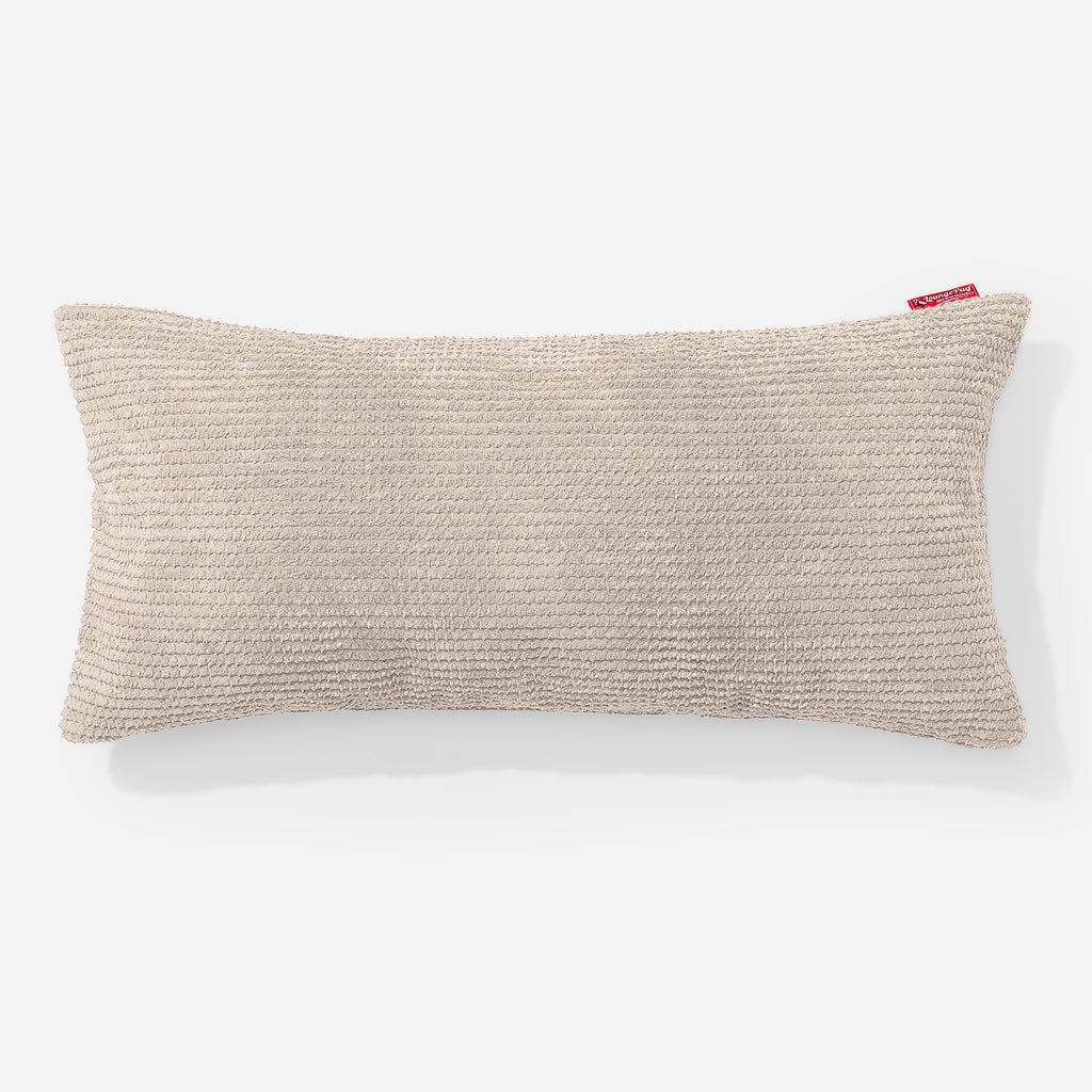 Coussin Rectangulaire Géant 40 x 80cm - Pompon Crème 01