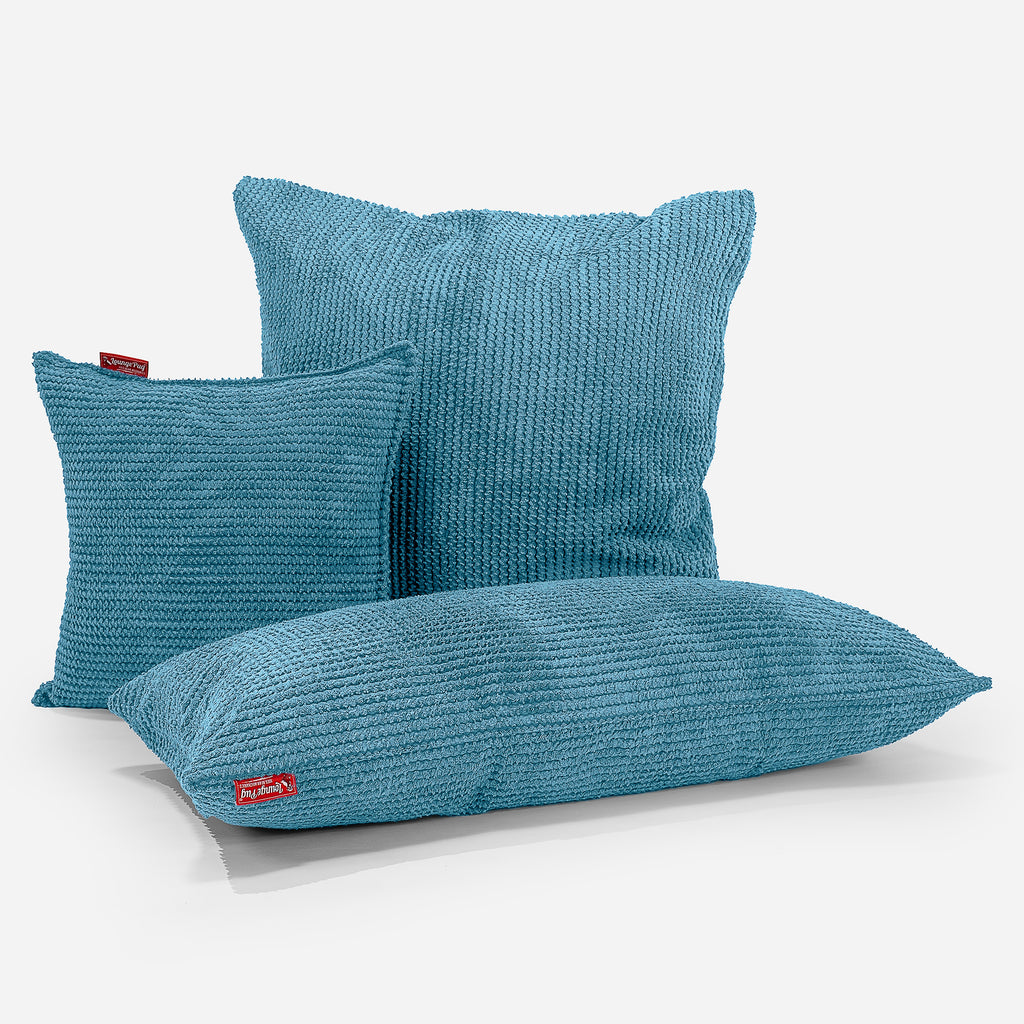 Coussin Rectangulaire Géant 40 x 80cm - Pompon Mer Égée 03