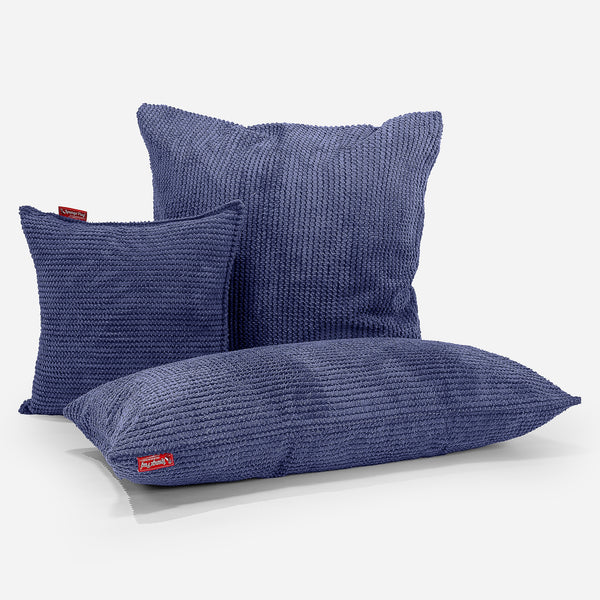 Housse de Coussin Rectangulaire Géant 40 x 70cm - Pompon Violet Fabric Close-up Image