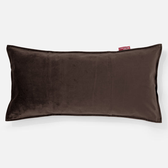 Coussin Rectangulaire Géant 40 x 80cm - Velours Espresso 01
