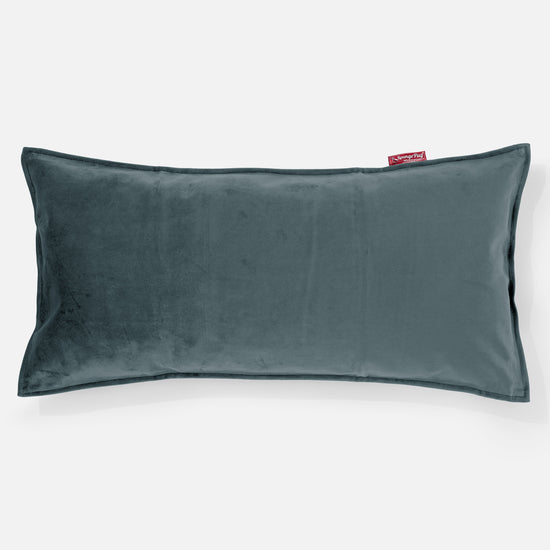 Coussin Rectangulaire Géant 40 x 80cm - Velours Mer Égée 01