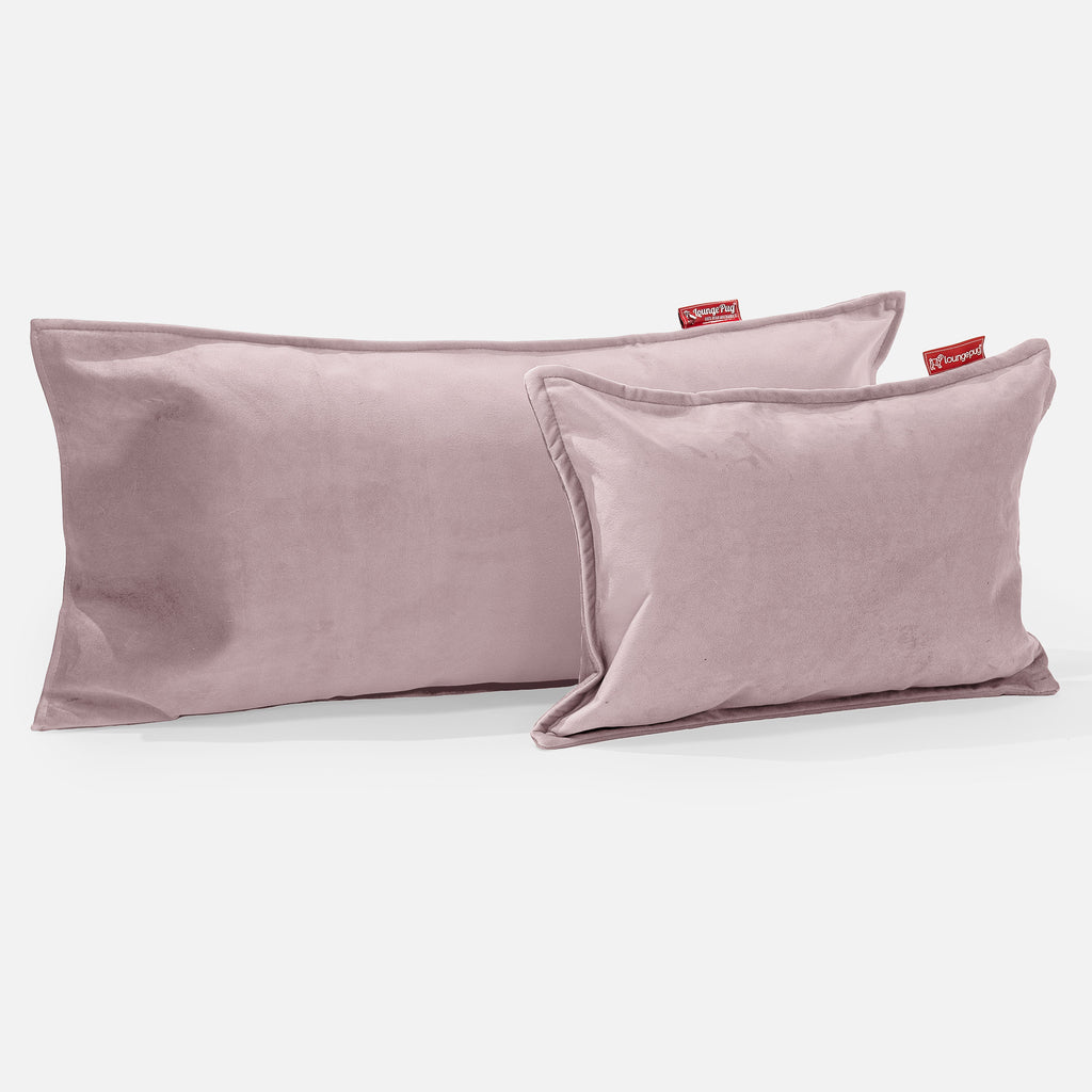 CloudSac 50 Coussin Géant à Mémoire de Forme 40 x 80cm - Velours Rose 03