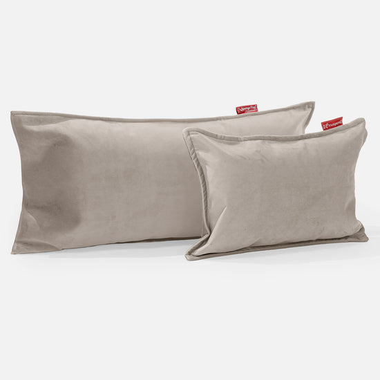 Coussin Rectangulaire Géant 40 x 80cm - Velours Vison 03
