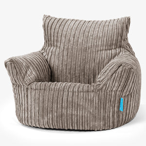 Fauteuil Pouf Bambin 1-3 ans - Côtelé Grège