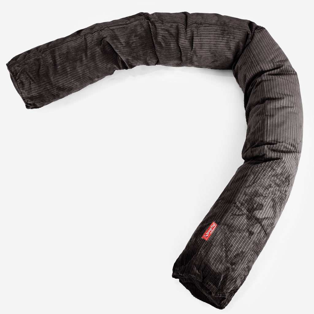 Traversin C150-L, Memoire De Forme - Côtelé à Fines Rayures Anthracite 01