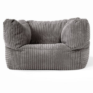Albert Pouf Fauteuil Design - Côtelé Anthracite