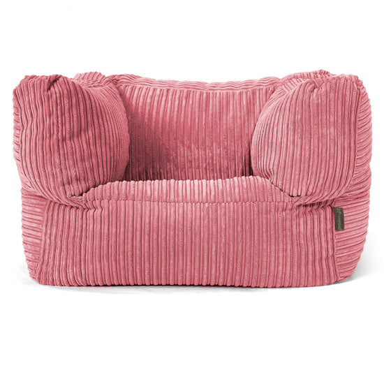 Albert Pouf Fauteuil Design - Côtelé Corail 01