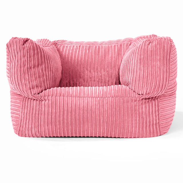 Albert Pouf Fauteuil Design - Côtelé Corail 01