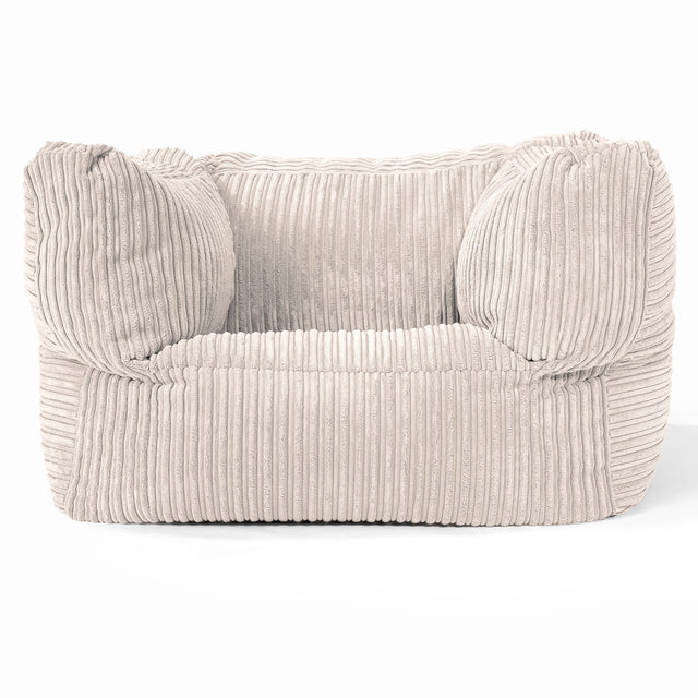 Albert Pouf Fauteuil Design - Côtelé Ivoire 01
