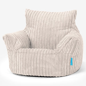 Fauteuil Pouf Bambin 1-3 ans - Côtelé Ivoire