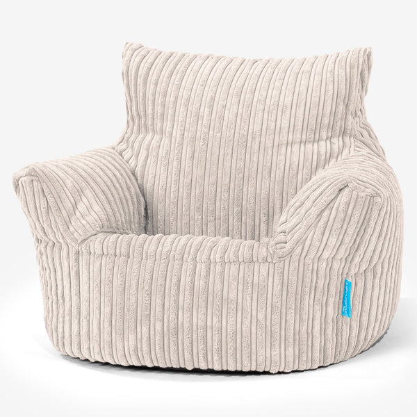 Fauteuil Pouf Bambin 1-3 ans - Côtelé Ivoire 01