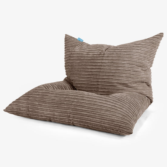 Gros Pouf Enfant 2-14 ans - Côtelé Moka 01