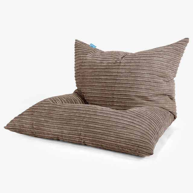 Gros Pouf Enfant 2-14 ans - Côtelé Moka 01