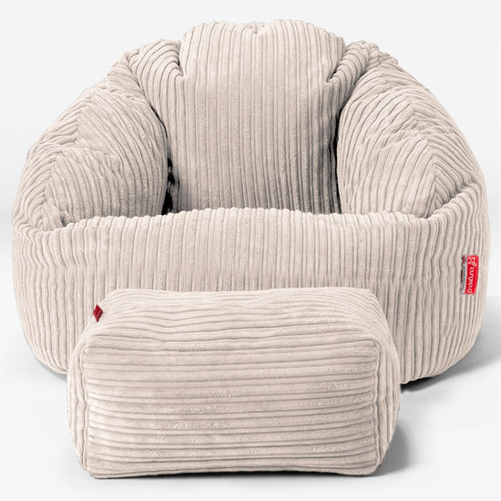 Pouf Chaise Bubble - Côtelé Ivoire 02