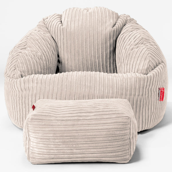 Pouf Chaise Bubble - Côtelé Ivoire 01