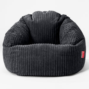 Pouf Chaise Bubble - Côtelé Noir