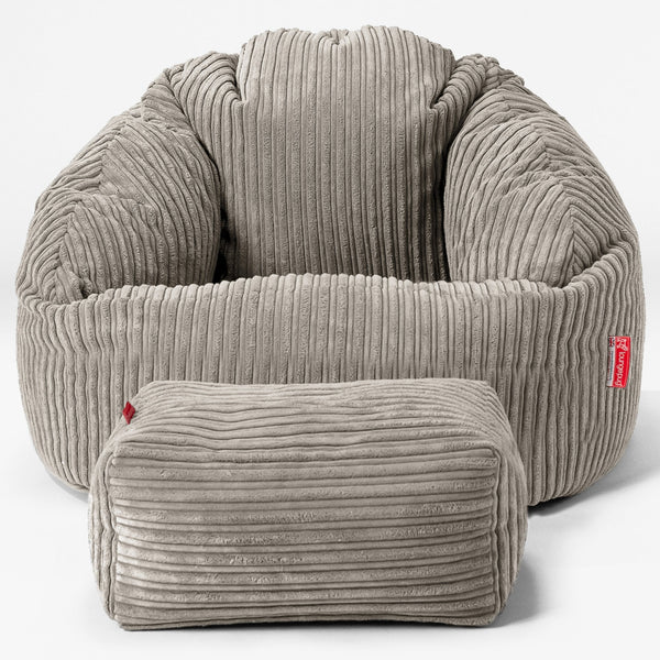 Pouf Chaise Bubble - Côtelé Vison 01