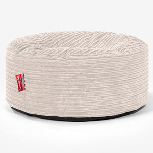 Pouf Design Rond - Côtelé Ivoire