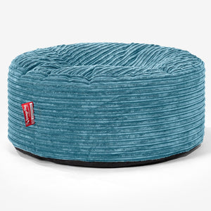 Pouf Design Rond - Côtelé Mer Égée