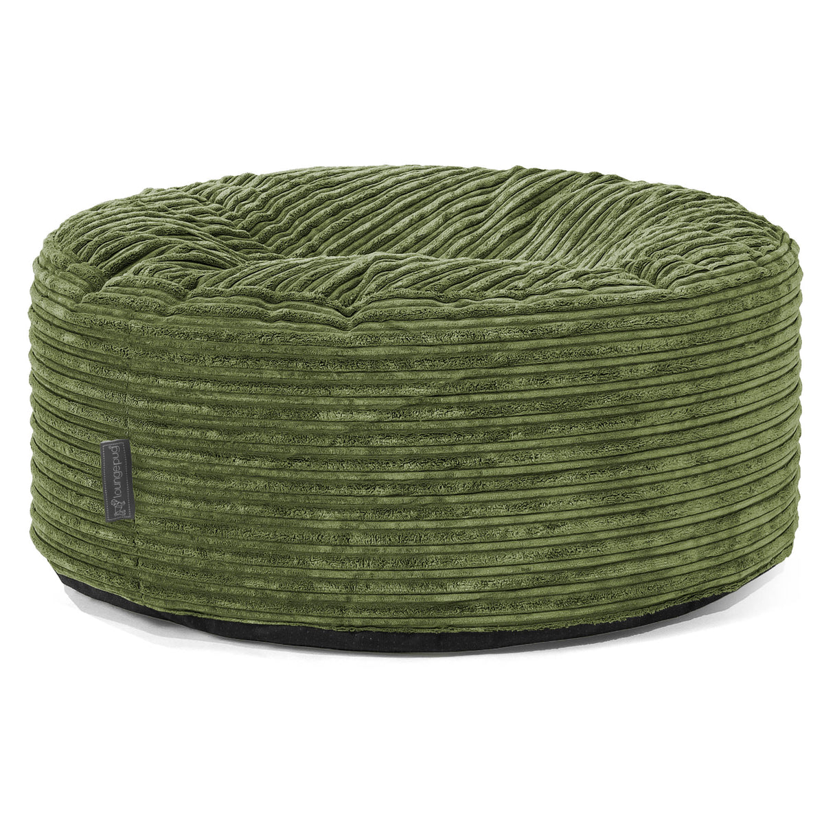 Fauteuil Pouf de Sol Noah - Côtelé Vert Forêt