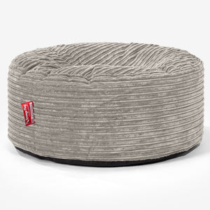 Pouf Design Rond - Côtelé Vison