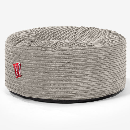 Pouf Design Rond - Côtelé Vison 01