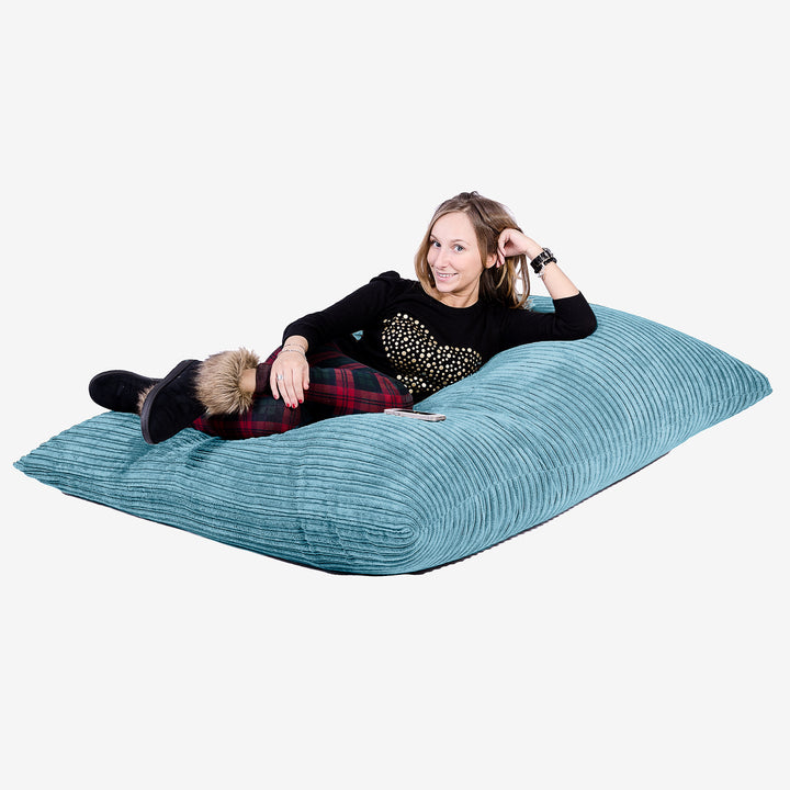 Pouf Géant XXL - Côtelé Mer Égéé 04