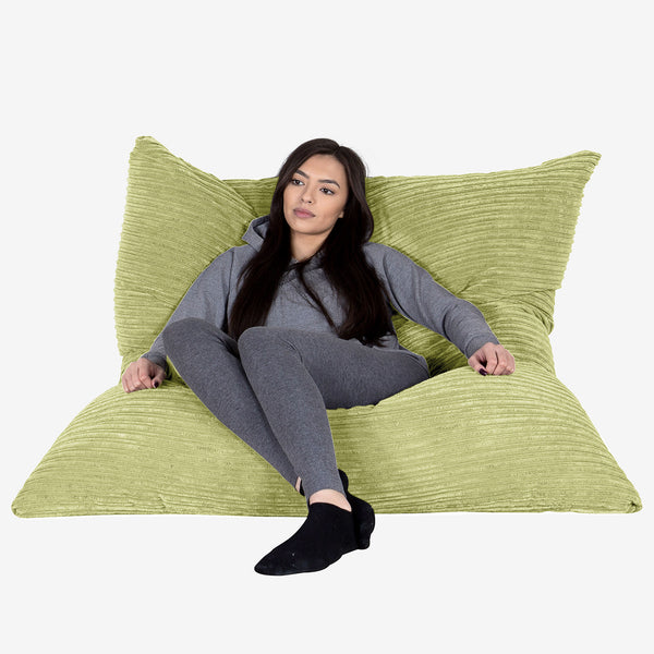 Pouf Géant XXL - Côtelé Vert Acide 02