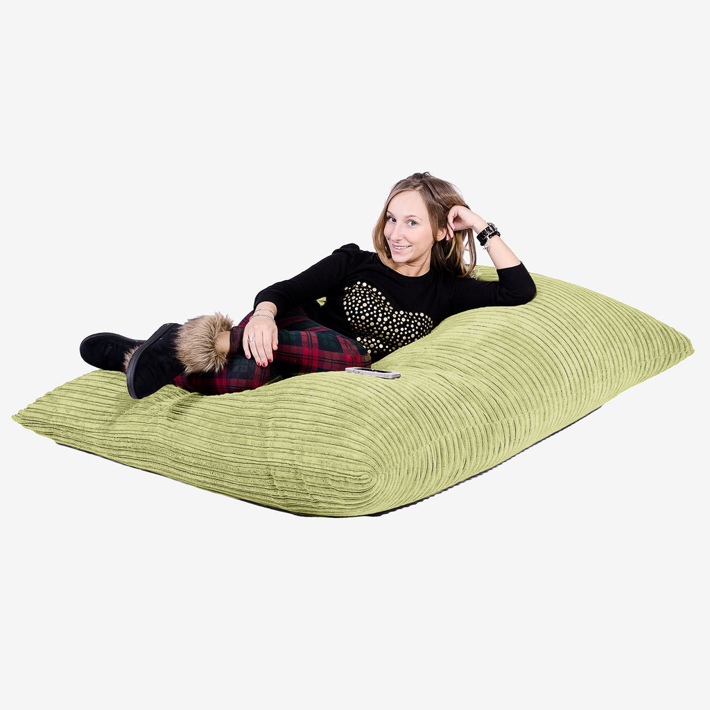 Pouf Géant XXL - Côtelé Vert Acide 04