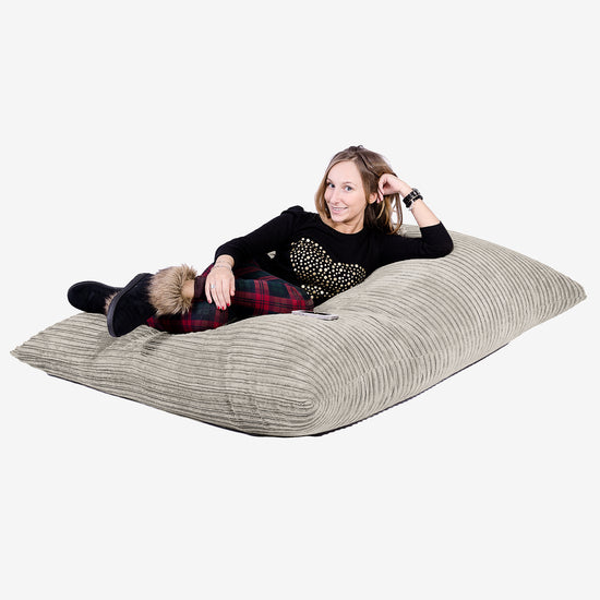 Pouf Géant XXL - Côtelé Vison 03