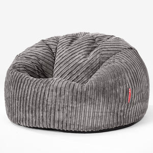 Pouf Poire Classique - Côtelé Anthracite