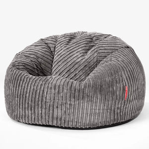 CloudSac 200 Pouf Géant Enfant à Mémoire de Forme 2-12 ans - Côtelé Anthracite
