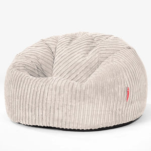 CloudSac 200 Pouf Géant Enfant à Mémoire de Forme 2-12 ans - Côtelé Ivoire