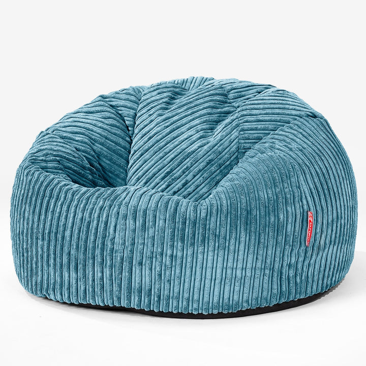 Pouf Poire Classique - Côtelé Mer Égée 01