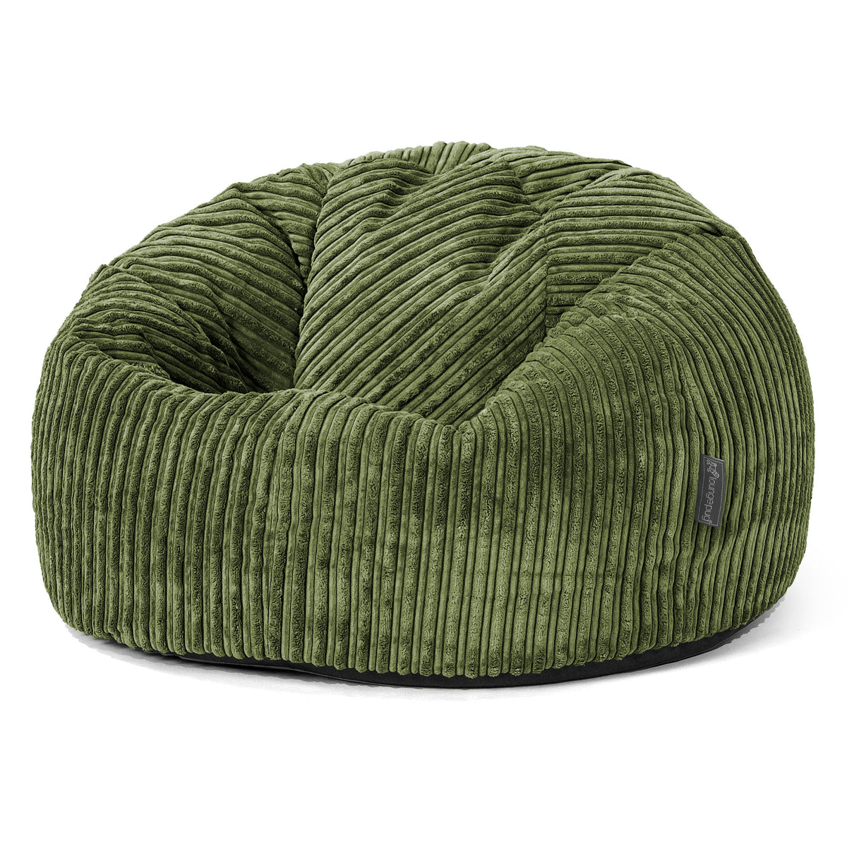 Pouf Poire Enfant Velours Côtelé - Rempli Billes Polystyrène - 55x60cm - Bleu Mer Égée - Sécurité Enfant