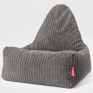 Pouf Relax Style Scandi - Côtelé Anthracite