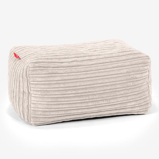 Pouf Repose Pied - Côtelé Ivoire 01
